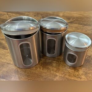 Room Essentials Silver Canister Set